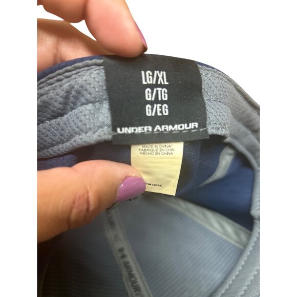 Under Armour Golf Cap LG/XL Navy Embroidered Logo Stretch Fit Breathable Fabric - Picture 5 of 11